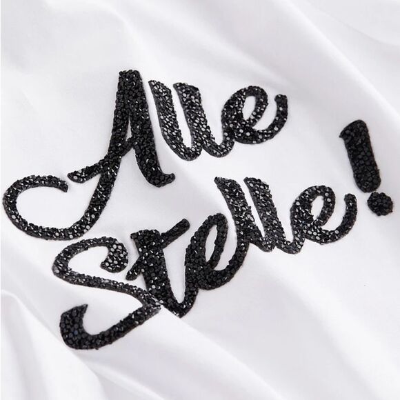 White T-Shirt Alle Stelle bedazzled - Picture 2 of 7
